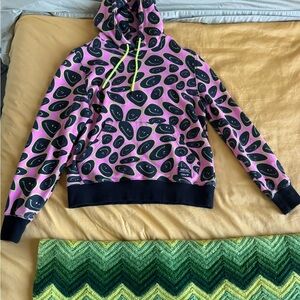 WESC Pink Smiley Face Hoodie